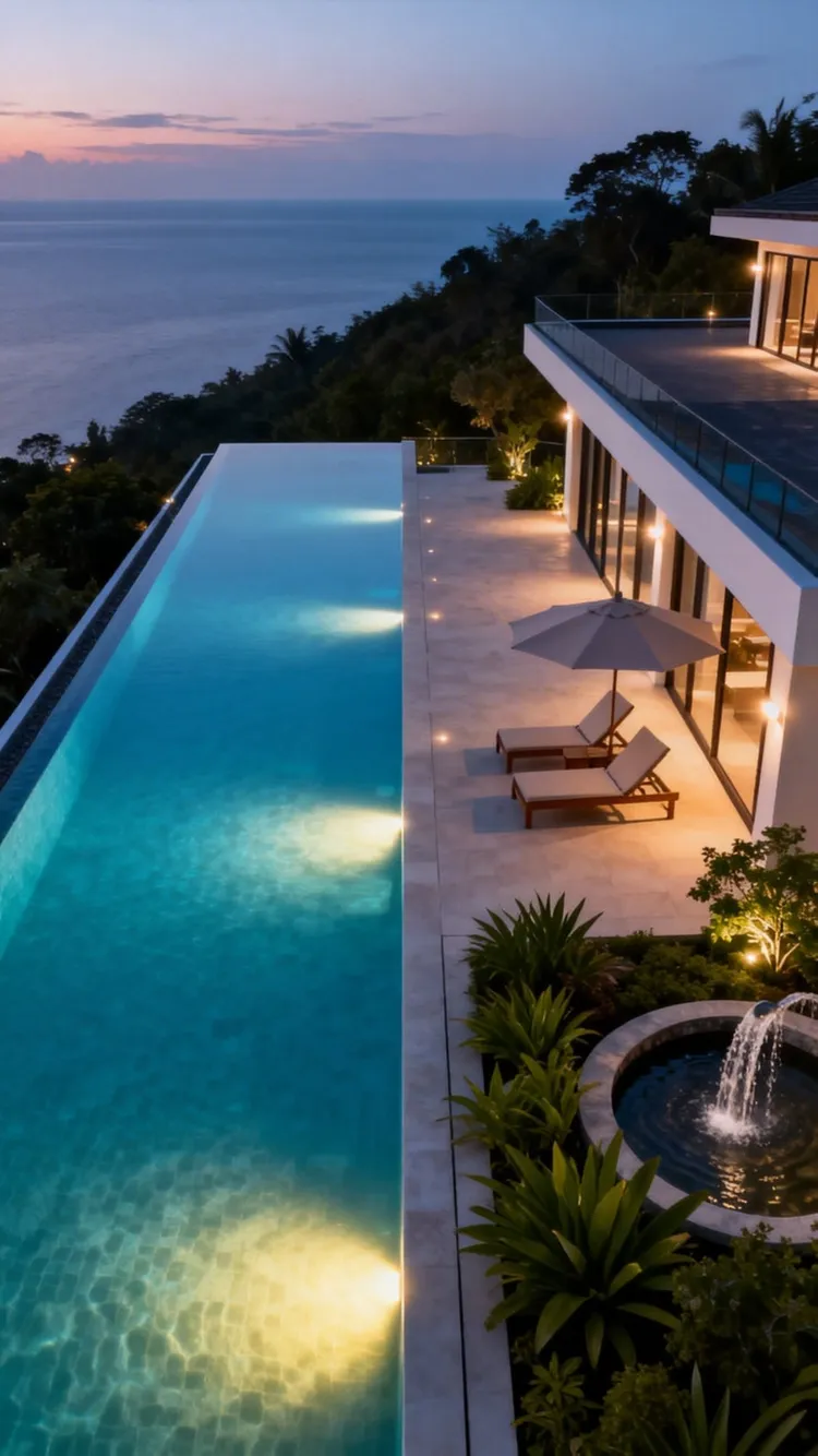 Image of Dach-Infinity-Pool mit Loungebereich